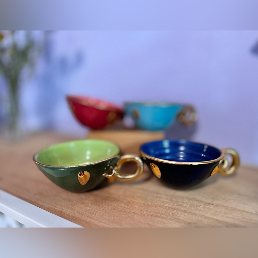 Very cute and nice tea cups set of 4 pcs